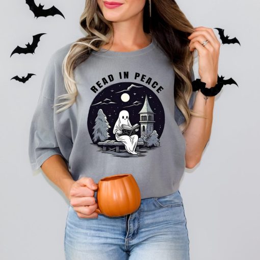 Comfort Colors Halloween Ghost Read In Peace Shirt, Halloween Costume