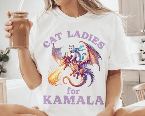 Cat Ladies for Kamala Shirt, Feminist Shirt Gift