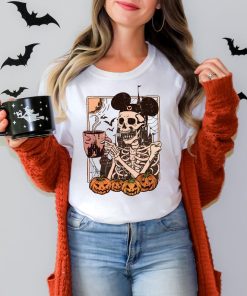 Comfort Colors® Halloween Disneyland Mickey Skeleton Coffee Shirt