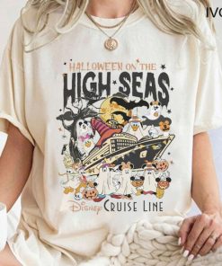 Vintage Disney Cruise Line Halloween On The High Seas 2024 Shirt