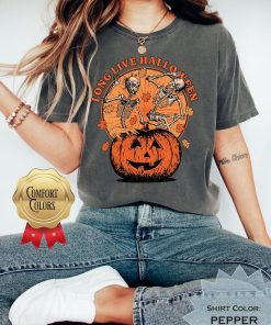 Comfort Colors® Dancing Skeleton Shirt, Retro Halloween Shirt