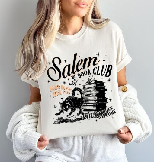 Comfort Colors Salem Book Club Shirt Halloween bookish shirt Book